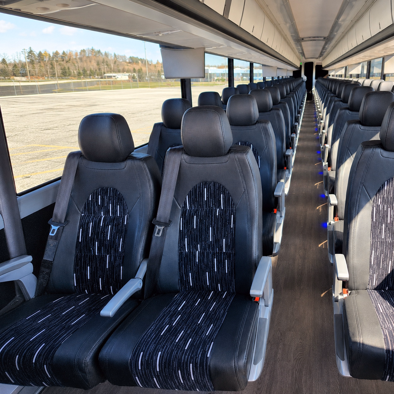 tustin charter bus interior