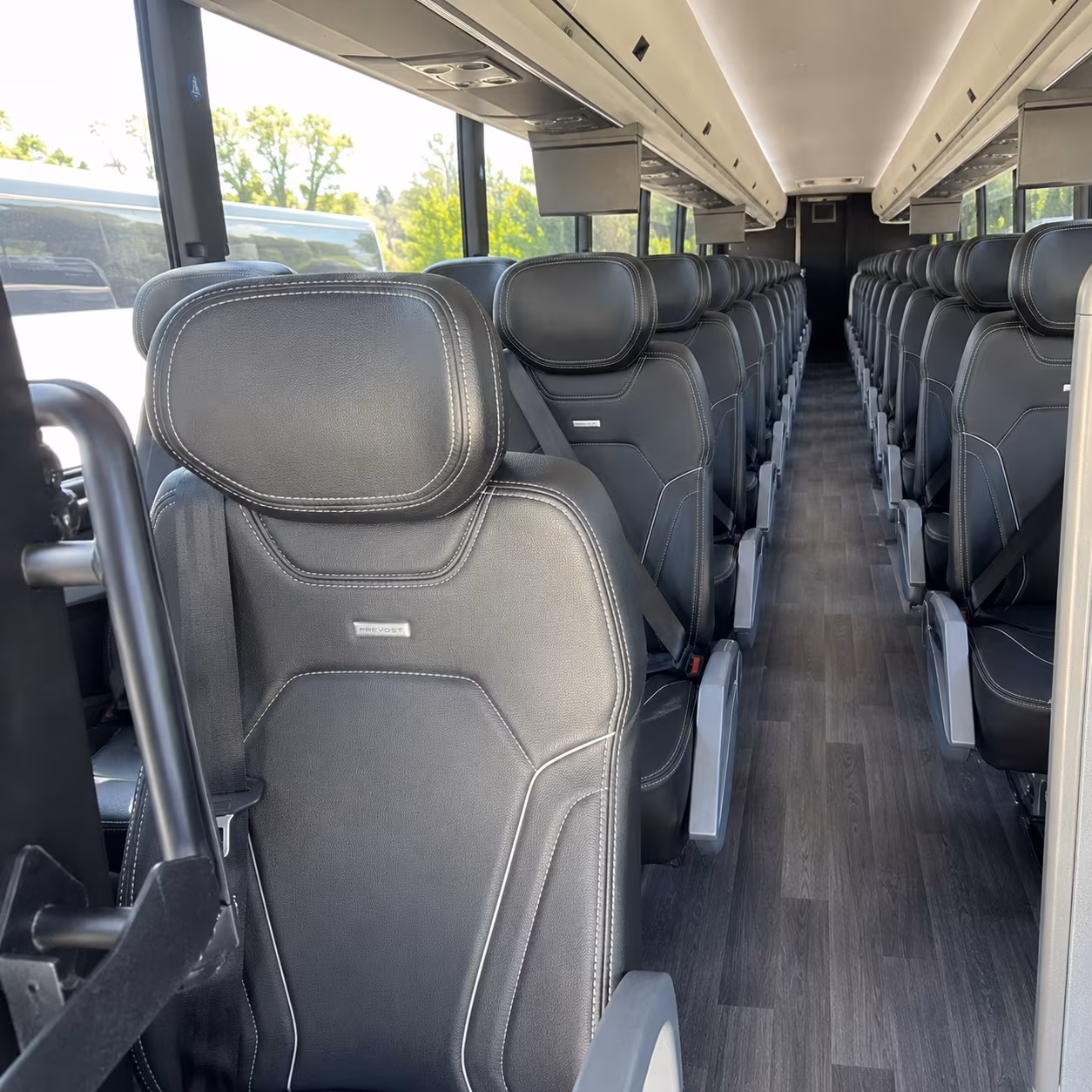 tustin charter bus rental interior